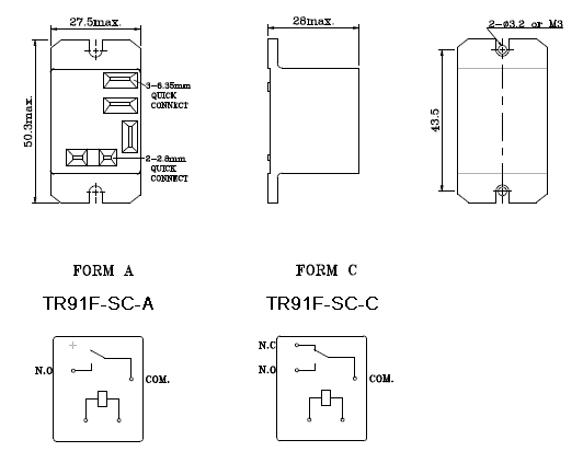 TR91F-12VDC-SC-C реле (рис.2)