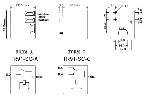 TR91-12VDC-SC-C реле (рис.2)