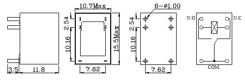 TRB1-24VDC-SA-CL-R сигнальное реле 24В, 3А (рис.2)