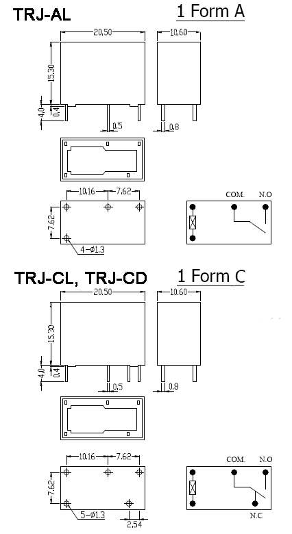 TRJ-9VDC-FB-AL реле эл.магнитное (рис.2)