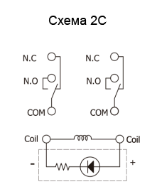 TRL-12VAC-S-2C реле электромагн. 12В (рис.3)