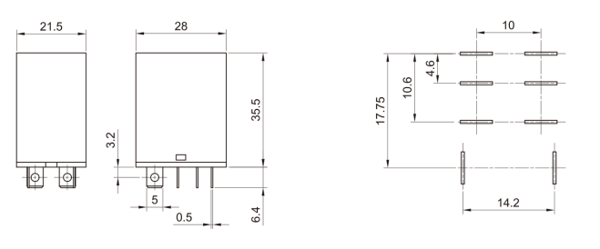 TRL-220VAC-S-2C-R реле электромагн. перем. 10А 220В (рис.2)