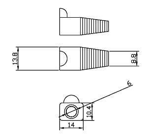 TPC-1 колпачок для RJ45 (серый) (рис.2)