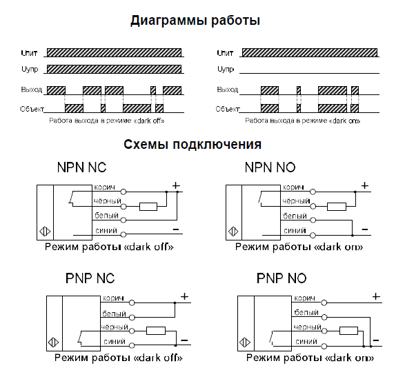 Схемы включения датчиков ВИКО-МС