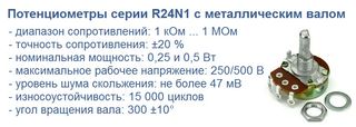R24N1 - потенциометры для аудио применений
