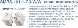 SMRS-101-1-C3-W/W выключатель сетевой