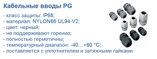 Кабельные вводы PG с IP68