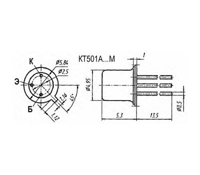 КТ501А КРЕМНИЙ ЭЛ - фото