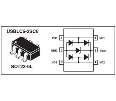 USBLC6-2SC6 ST - фото