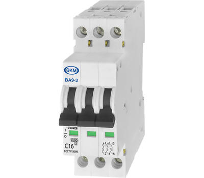ВА-9-3 В20 4,5кА трехполюсный автомат 9мм, 20А МЕАНДР - фото