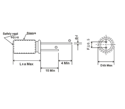 ECAP 10uF 400V 1016 105C JRB2G100M05001000160000B JB Capacitors - фото