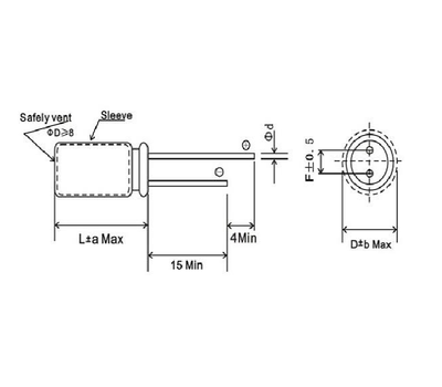 ECAP 100uF 16V 0511 105C JRB1C101M02000500110000B JB Capacitors - фото