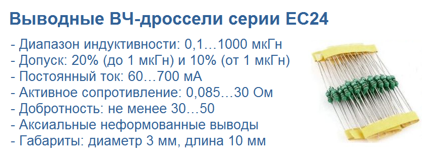 EC24 - ВЧ-дроссели